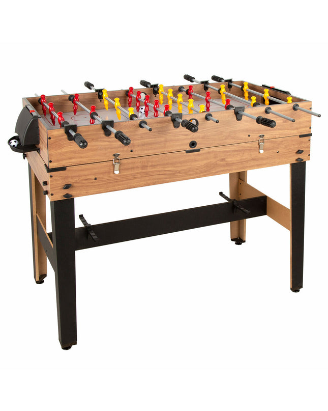 CB Games Multi-spel tafel 107x88x58 cm, a 3-in-1 game table with colorful game pieces and playing surface, ideal for kids' playroom.