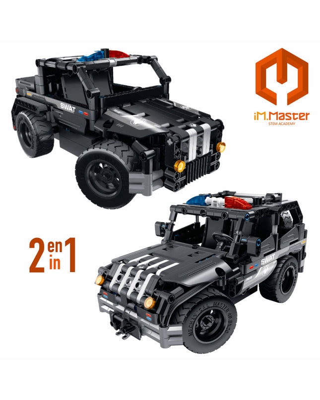 IM Master Bouwspel 355 onderdelen speelgoed with colorful building pieces and tools, ideal for creative construction and play.