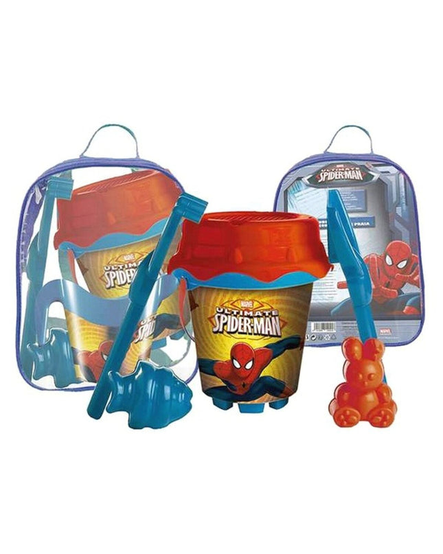 Colorful Spider-Man strandspeelgoedset with 7 pieces, ideal for outdoor play and sports, featuring Spider-Man themed toys.