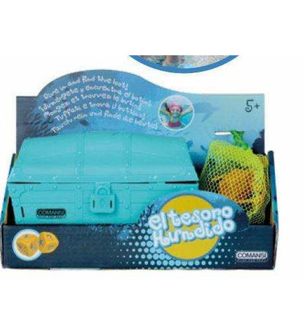 Colorful underwater diving toy set from Comansi, designed for water play and outdoor fun, with various lightweight, buoyant pieces.