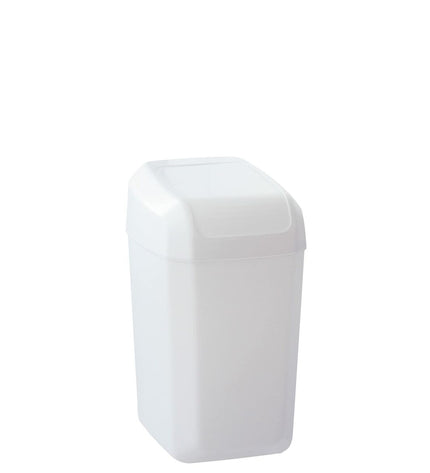 Denox 15L white waste bin for home and kitchen storage, measuring 28x22x40 cm, with a simple, modern design.