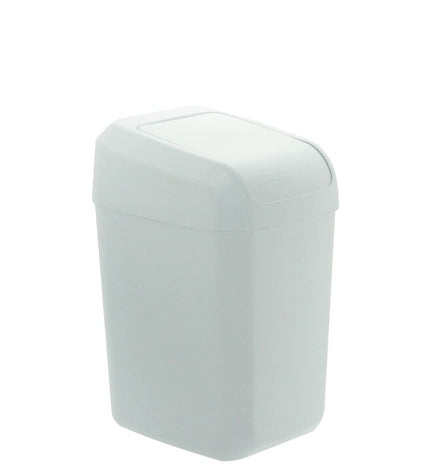 Denox 30L white waste bin for household use, featuring a simple design for kitchen and storage organization.
