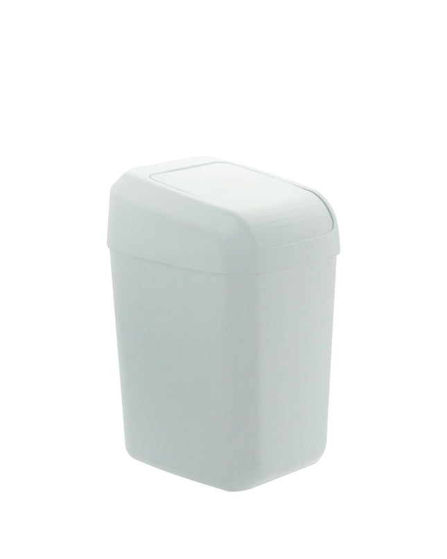 Denox 30L white waste bin for household use, featuring a simple design for kitchen and storage organization.