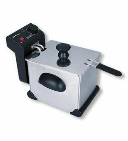 Mx Onda MXFR2126 2L deep fryer with 1800W power, compact electric kitchen appliance for home cooking, shown in the image.