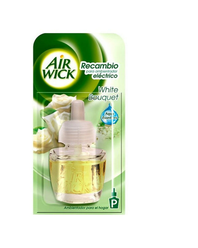 White Bouquet air freshener refill for electric air freshener by Air Wick, 19 ml, designed for home and kitchen use.