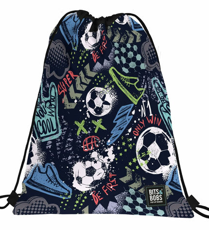 Grafoplas sport en outdoor rugtas met koordjes, featuring a durable design for fans, shown with adjustable drawstrings.