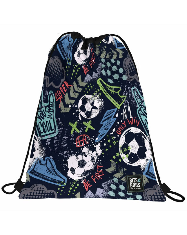 Grafoplas sport en outdoor rugtas met koordjes, featuring a durable design for fans, shown with adjustable drawstrings.