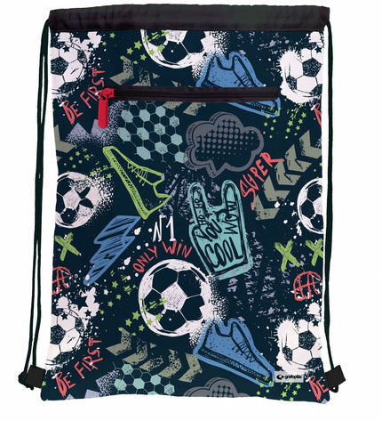 Grafoplas sport outdoor drawstring backpack with logo, durable fabric, ideal for fans and outdoor activities.