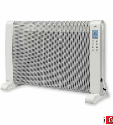 S&P 1500W white portable heater for home and cooking, compact design with control panel and vents.