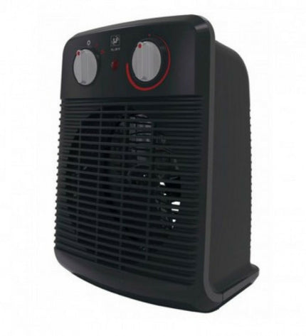 Black S&P TL39V portable heater with 2000W power, featuring control panel and vents for home heating and cooling.