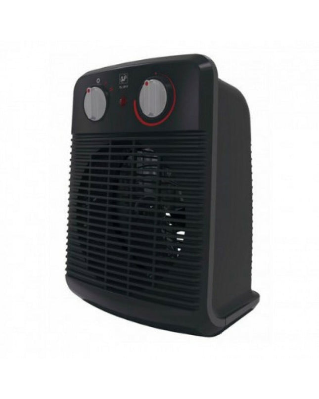Black S&P TL39V portable heater with 2000W power, featuring control panel and vents for home heating and cooling.