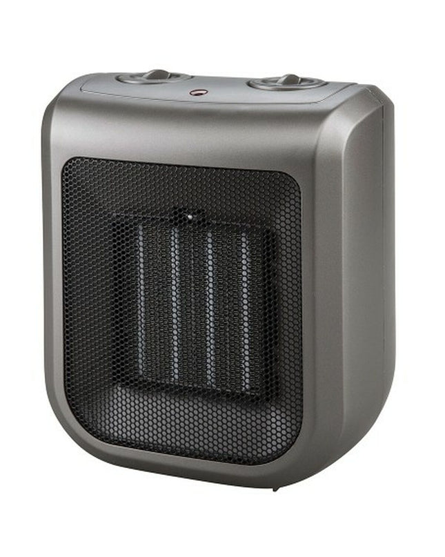 S&P TL18PTC portable grey heater with 2000W power, suitable for home heating and cooling, shown in a home setting