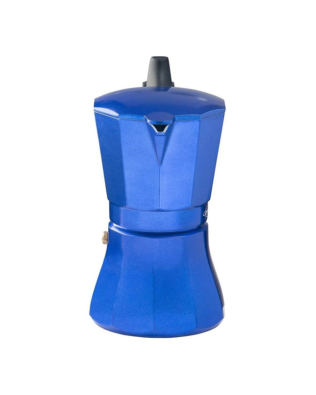 Oroley Petra blauwe aluminium Italiaanse koffiepot met 9 kopjes voor huis en koken, koffie en thee set