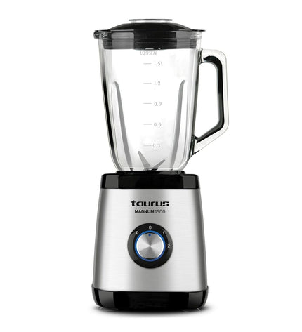 Taurus gray 1.5L hand mixer for home cooking, featuring a compact design and multiple speed settings.