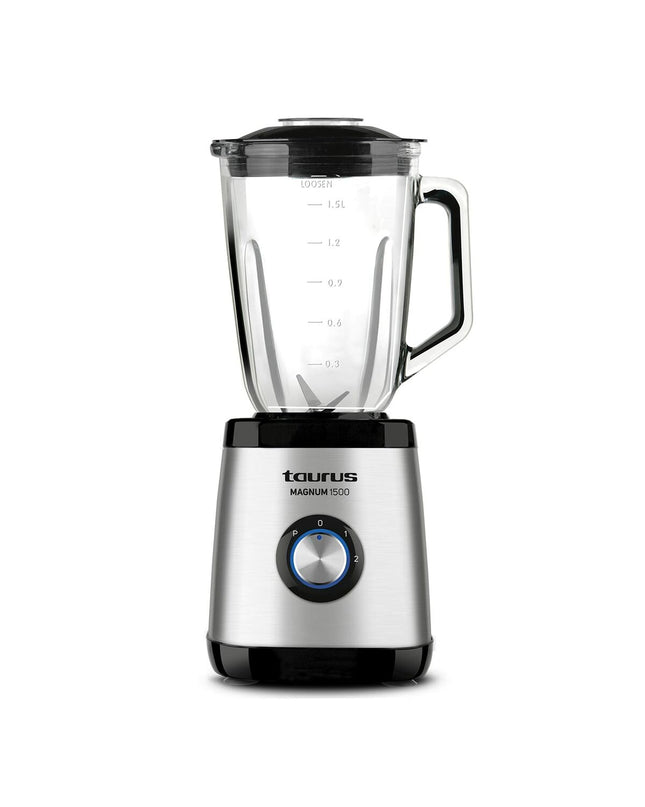 Taurus gray 1.5L hand mixer for home cooking, featuring a compact design and multiple speed settings.