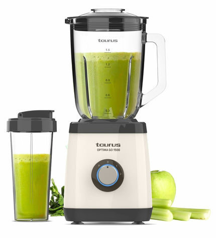 Taurus 912471000 Wit black 1500W kitchen mixer with 1.5L capacity, compact electric appliance for home cooking.