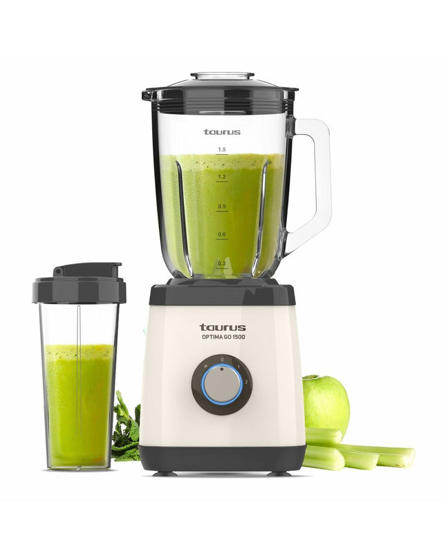 Taurus 912471000 Wit black 1500W kitchen mixer with 1.5L capacity, compact electric appliance for home cooking.