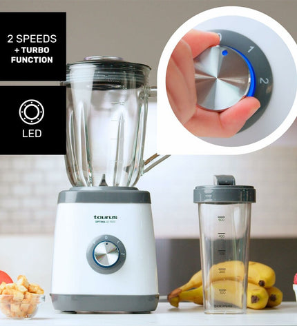 Taurus 912471000 Wit black 1500W kitchen mixer with 1.5L capacity, compact electric appliance for home cooking.