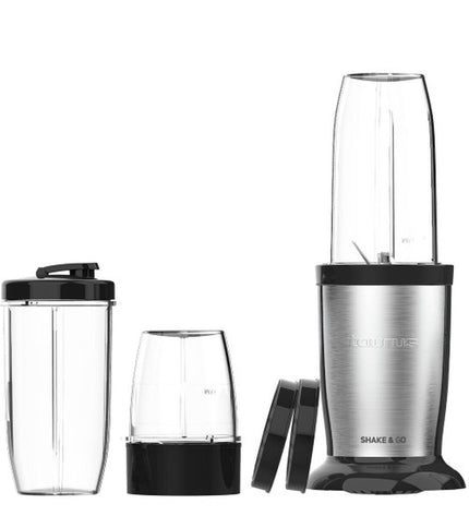 Taurus Shake & Go black 800W mixer with stainless steel blending jar for quick, efficient mixing in the kitchen.