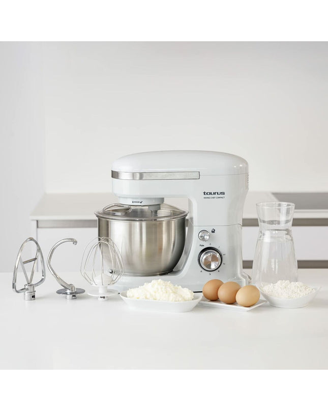 Taurus MIXING CHEF1000 blue 1000W blender and dough mixer with 4L capacity, compact kitchen appliance for home cooking
