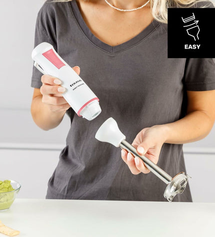 Taurus ROBOT 1000 X black hand blender with 1000W power, compact kitchen appliance for blending and mixing.