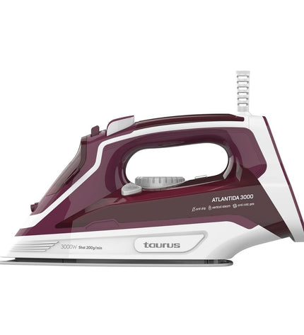 Taurus 918979000 3000W steam iron with digital controls and ergonomic handle, suitable for home ironing tasks