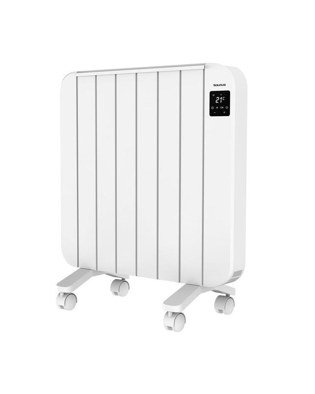 Taurus Persia1500 digital heater with 1500W power, white portable heating device for home comfort and climate control.
