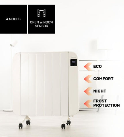 Taurus PERSIA1500 digital heater with 1500W, portable air conditioning unit in white, compact and suitable for home heating.