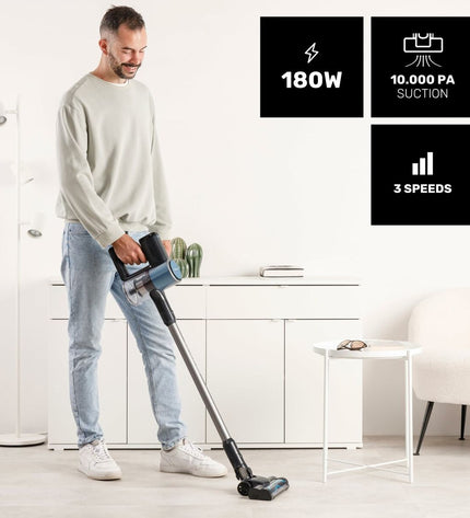 Taurus Steelstofzuiger vacuum cleaner for home cleaning, shown with its sleek design and lightweight construction.