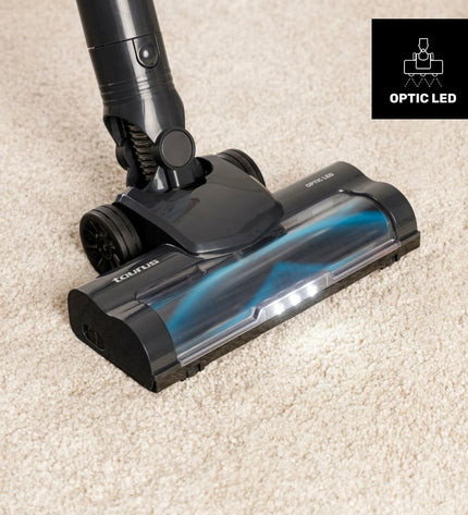 Taurus Steelstofzuiger vacuum cleaner for home cleaning, with a sleek design and hose attachment for floor and window cleaning.