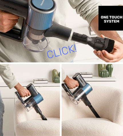 Taurus Steelstofzuiger vacuum cleaner with a sleek design, suitable for home cleaning and floor maintenance.