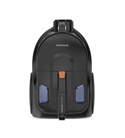Taurus Guzzler Cyclone 850W steel vacuum cleaner for home cleaning with a sleek design and durable construction.