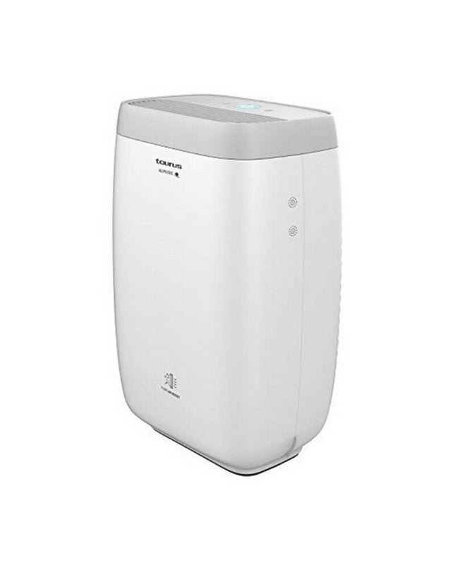 Portable Taurus air conditioner AP2040 in white with silver accents, designed for home and kitchen cooling.