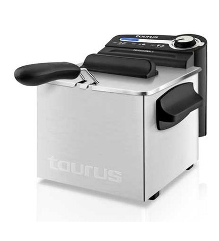 Taurus PROFESSIONAL 2 PLUS stainless steel deep fryer with 2L capacity and 1700W power, compact electric kitchen appliance