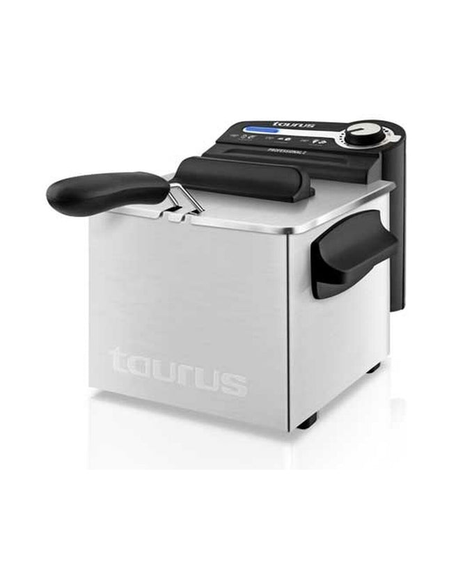 Taurus PROFESSIONAL 2 PLUS stainless steel deep fryer with 2L capacity and 1700W power, compact electric kitchen appliance