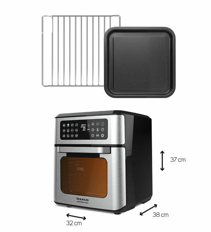 Taurus AIR FRY GRILL 12L compact air fryer and grill for home cooking, with digital controls and stainless steel finish