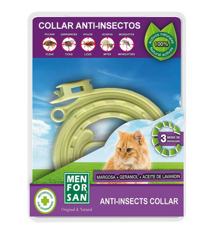 Menforsan 30 cm insect-repellent collar for cats, small pet accessory designed to keep insects away.
