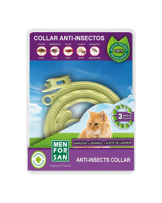 Menforsan 30 cm insect-repellent collar for cats, small pet accessory designed to keep insects away.
