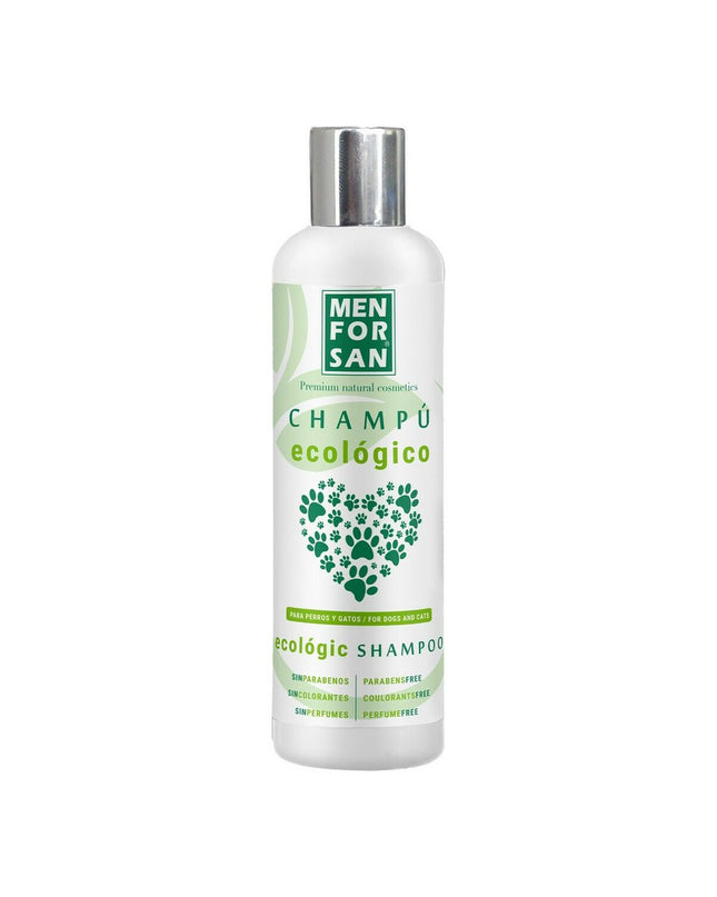 Menforsan unperfumed 300ml eco-friendly dog and cat shampoo, concentrated and suitable for pets with sensitive skin.
