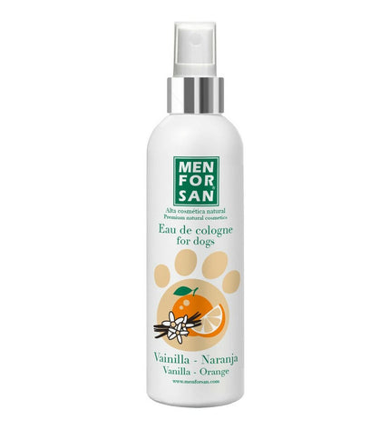 Menforsan Oranje en Vanille Eau de Cologne voor honden, 125 ml, frisse geur met citrus en vanille voor hondenverzorging