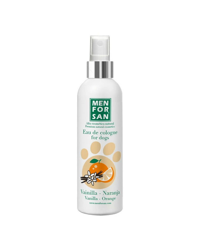 Menforsan Oranje en Vanille Eau de Cologne voor honden, 125 ml, frisse geur met citrus en vanille voor hondenverzorging
