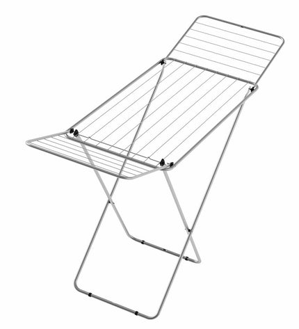 Garhe STAR gray laundry drying rack with metal frame, 60x127x76 cm, designed for household storage and organization.