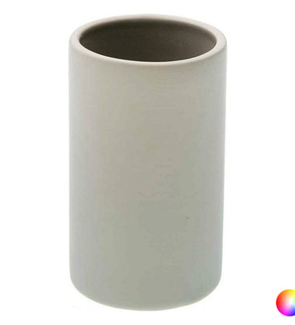 Ceramic toothbrush holder from BigBuy Home, 6.5x6.5x11 cm, designed for bathroom organization and home decor.