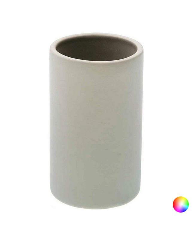 Ceramic toothbrush holder from BigBuy Home, 6.5x6.5x11 cm, designed for bathroom organization and home decor.