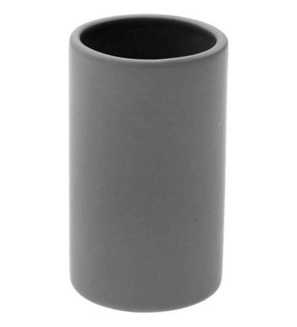 Ceramic toothbrush holder from BigBuy Home, 6.5x6.5x11 cm, designed for bathroom storage with a sleek, modern look.