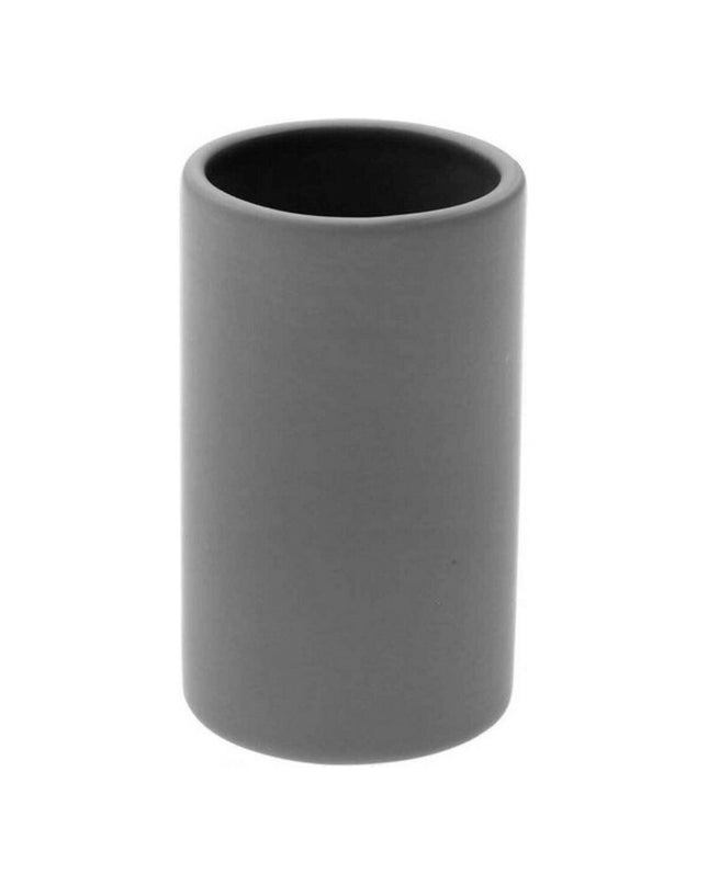 Ceramic toothbrush holder from BigBuy Home, 6.5x6.5x11 cm, designed for bathroom storage with a sleek, modern look.