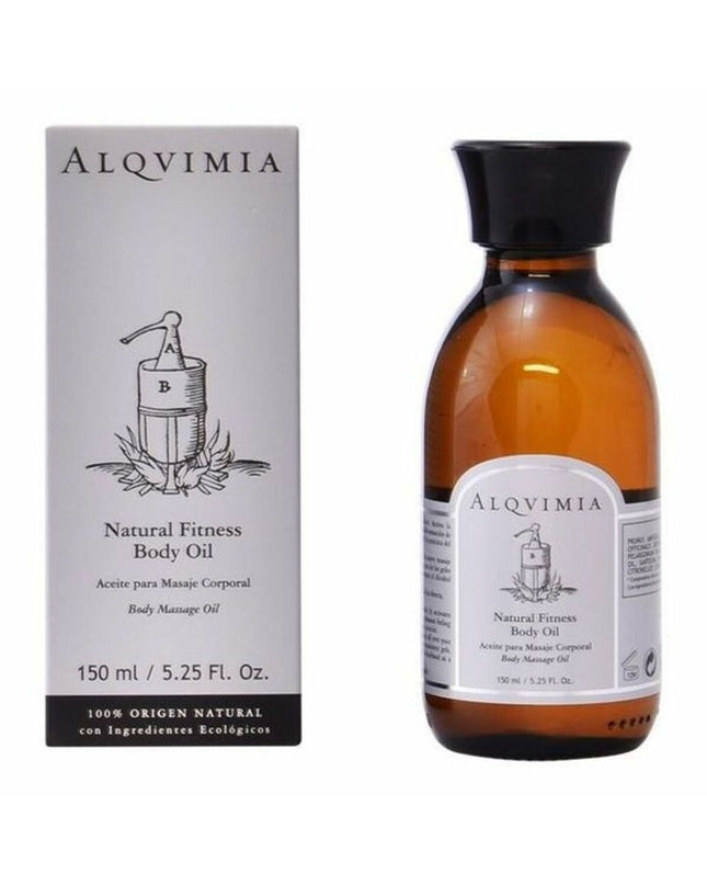 Alqvimia massage oil 150ml bottle, natural health and personal care product for wellness, with a sleek label and cap.