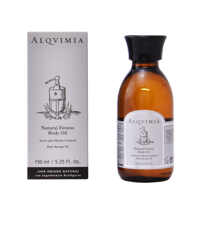 Alqvimia massage oil bottle, 150 ml, natural health and personal care product for relaxation and wellness.