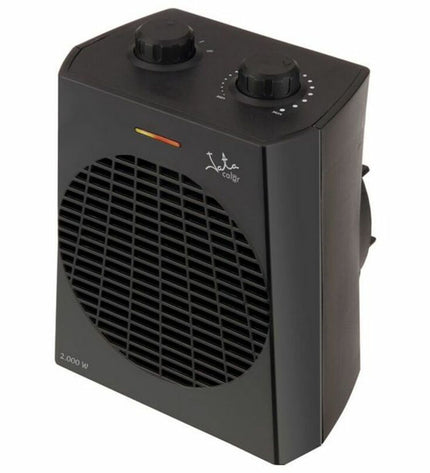 JATA Verticale verwarming TV74 in zwart, 2000W, portable black heater for home and cooking spaces.