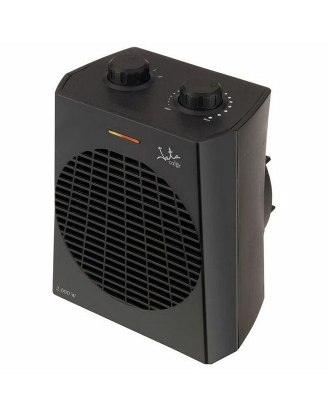 JATA Verticale verwarming TV74 in zwart, 2000W, portable black heater for home and cooking spaces.